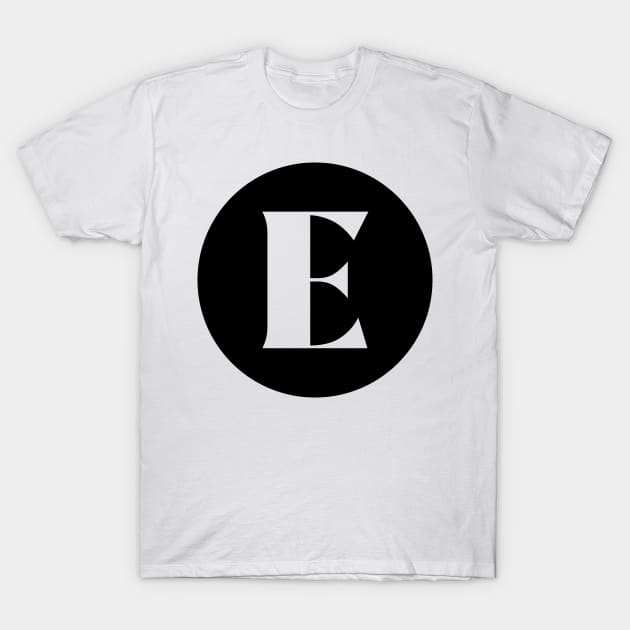 E (Letter Initial Monogram) T-Shirt by n23tees